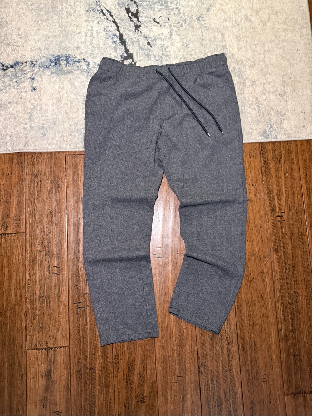 PacSun Gray Herringbone Drawstring Pants – Size Large